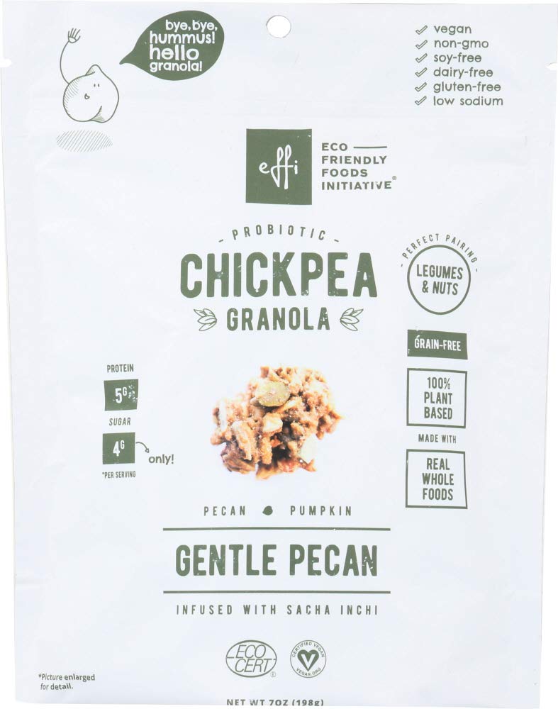 EFFi Foods 2 Piece Chickpea Granola Gentle Pecan, 7 Ounce