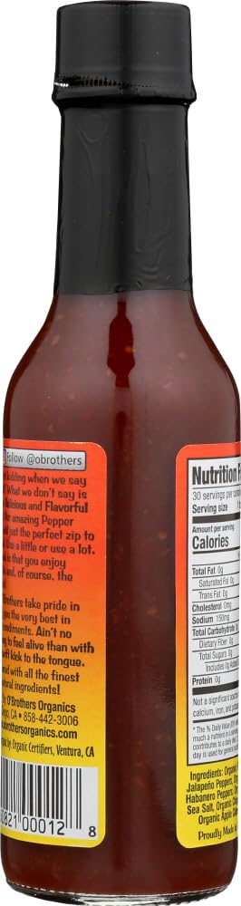 O BROTHERS Organic Chipotle Habanero Hot Sauce, 5 OZ