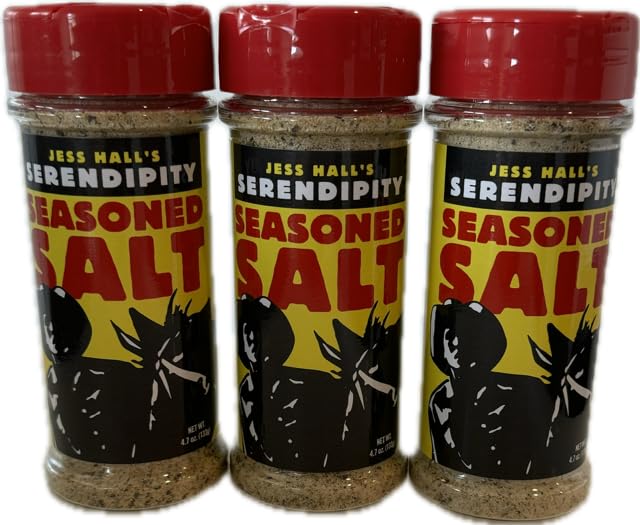 Jess Hall’s Serendipity Seasoned Salt - All Purpose Seasoning for Chicken, Steak & Fries - Restaurant-Style Flavor at Home - Garlic Herb Blend - 4.7