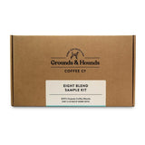 Grounds & Hounds Eight Coffee Blend Sample Kit - 100% Organic Coffee Grounds Variety Pack, Includes Eight 2.5oz Packs of Our Most Popular Blends