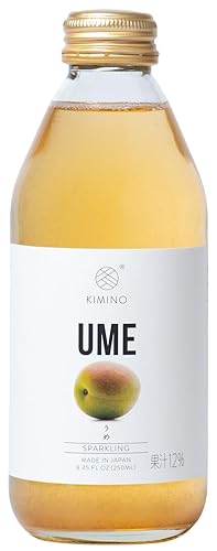 Kimino Sparkling Juice Beverage 8.45 Fl Oz (Ume, Pack of 12)