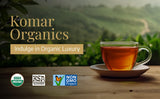 Komar Organics Loose Leaf Green Tea - 16Oz USDA Organic for Energy Boost, Antioxidants - Certified Kosher Delicate Flavor Assam Tea Organic Tea Leaves