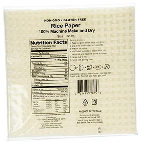 Three Ladies 2 Packs Square Rice Paper Wrappers (22cm) .3 pack