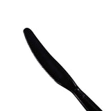 Karat U3531B 7.5" Poly-Wrapped Heavy-Weight Disposable Knife, Black (Pack of 1000)