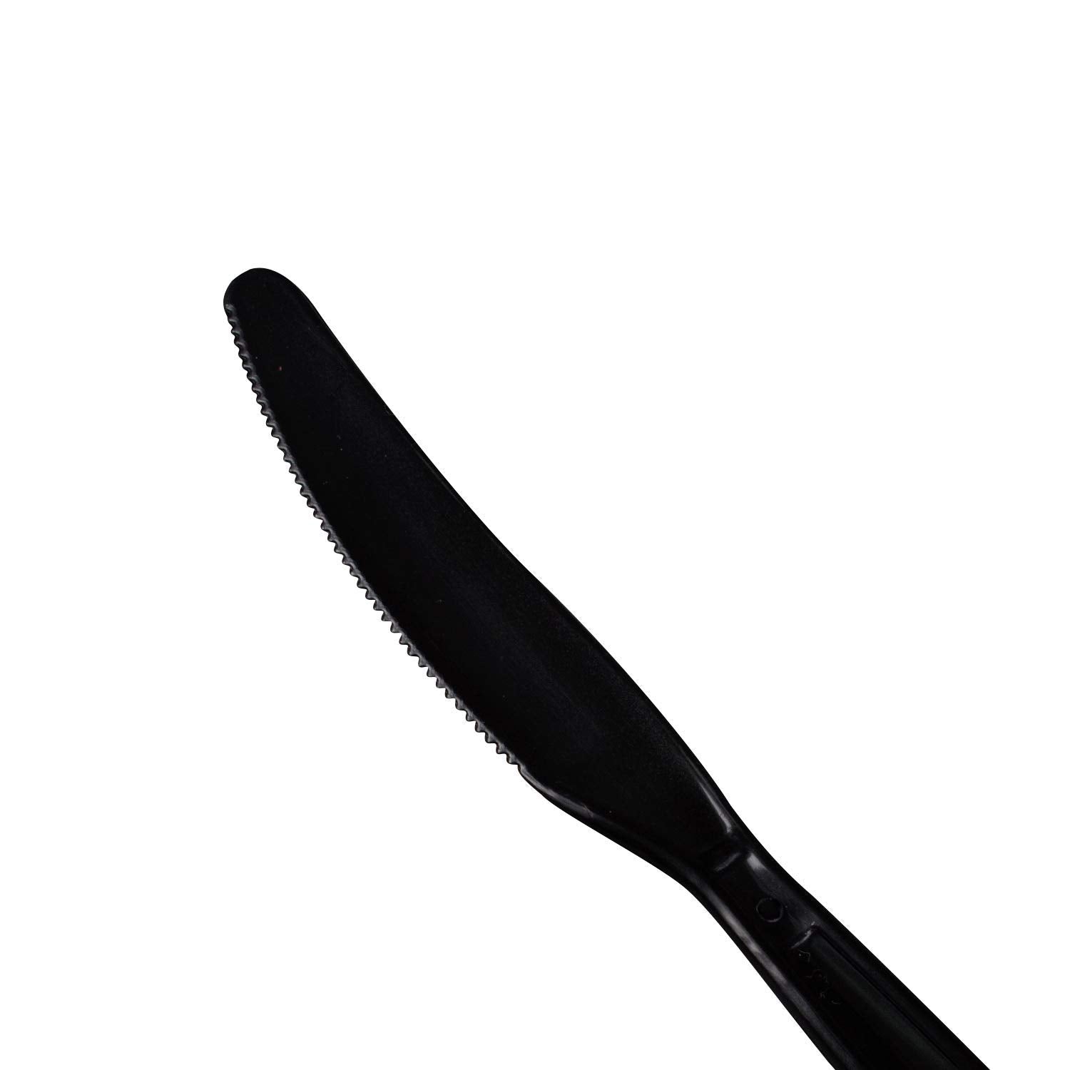 Karat U3531B 7.5" Poly-Wrapped Heavy-Weight Disposable Knife, Black (Pack of 1000)