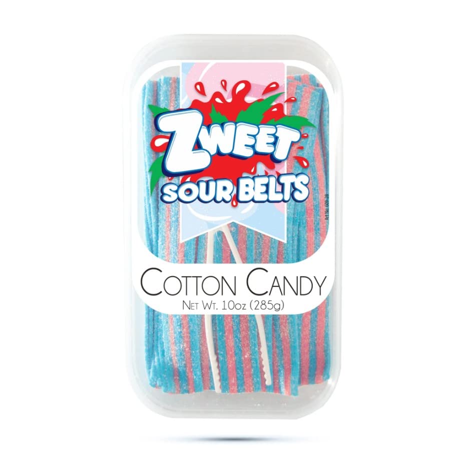 Zweet Sour Cotton Candy Belts -10 oz. Tub