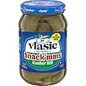 Vlasic Snack'mms Kosher Pickles Dill Minis, Keto Friendly, 16 FL OZ Jar