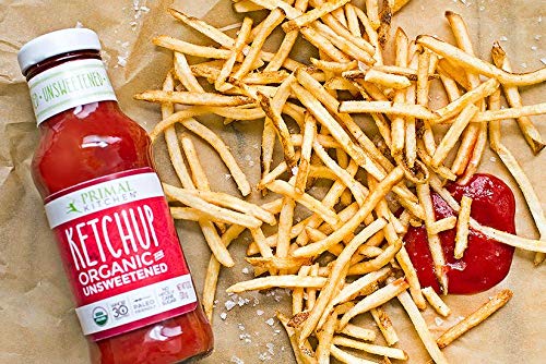 Primal Kitchen Organic Ketchup Variety Pack, Original Unsweetened and Spicy, No Cane Sugar or Corn Syrup, 11.3 Ounces, Pack of 2