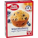 Betty Crocker Wild Blueberry Muffin and Quick Bread Mix, Wild Maine Blueberries Inside, 16.9 oz