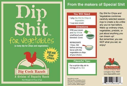 Dip Shit .75oz Pouch (Pack of 6) (Chip and Vegetable Dip)