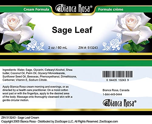 Bianca Rosa Sage Leaf Cream (2 oz, ZIN: 513243) - 3 Pack