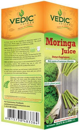Vedic Moringa Juice - 100% Pure Natural Moringa Drink (500ml) - Packed with Vitamins, Iron, Calcium, Potassium, Supports Digestion, Improve Immunity