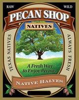 Pecan Shop Raw Unpasteurized Shelled Texas Native Pecans, Wild-Harvested and Tested Pesticide-Free Pecan Halves in Oxygen-Barrier Bag for Peak