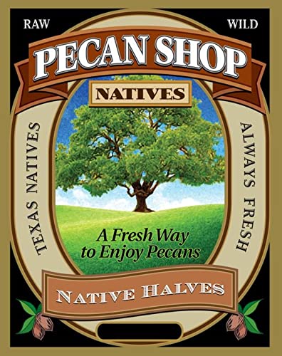 Pecan Shop Raw Unpasteurized Shelled Texas Native Pecans, Wild-Harvested and Tested Pesticide-Free Pecan Halves in Oxygen-Barrier Bag for Peak