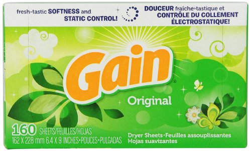 Gain with Freshlock Original Dryer Sheets, 160 Count
