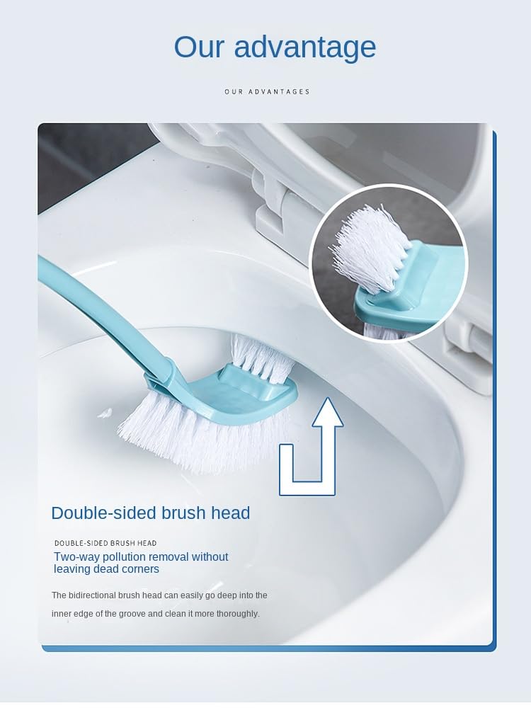 XINCHANG Bathroom Toilet Bowl Brush and Holder Set Bathroom Deep Cleaning Toilet Cleaner Scrubber with Bristle for Dead Corner Clean (Green)