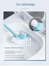 XINCHANG Bathroom Toilet Bowl Brush and Holder Set Bathroom Deep Cleaning Toilet Cleaner Scrubber with Bristle for Dead Corner Clean (Green)