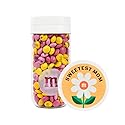 M&M'S® Mother's Day Candy Jar, 12.7oz of Pink and Yellow M&M'S® Chocolate Candies Printed with Flowers and "Mom", Unique Spring Gift for Mother's Day