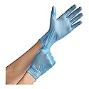 Lakesstory Disposable Gloves Clear Powder-Free Disposable Vinyl Gloves for Foodservice Large Size Pack of 100 Blue Vinyl Gloves - Pack of 100
