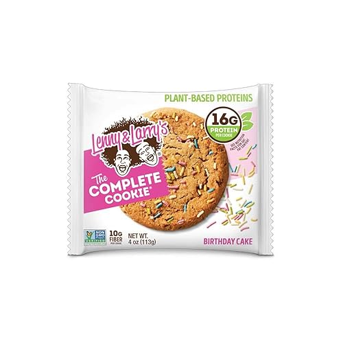 Lenny & Larry The Complete Cookie, Birthday Cake, 4-Ounce Cookies (Pack of 6)