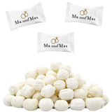 110-Count Mr. & Mrs. Wedding Buttermints, Mint Candies, After Dinner Mints, Butter Mint Candy, Fat-Free, Individually Wrapped (110 Pieces)