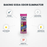 Baking Soda Carpet Deodorizer Powder 14 oz with Butter Squishy - Pet Safe Odor Eliminator, Carpet Freshener Powder for Vacuuming, Carpet Odor
