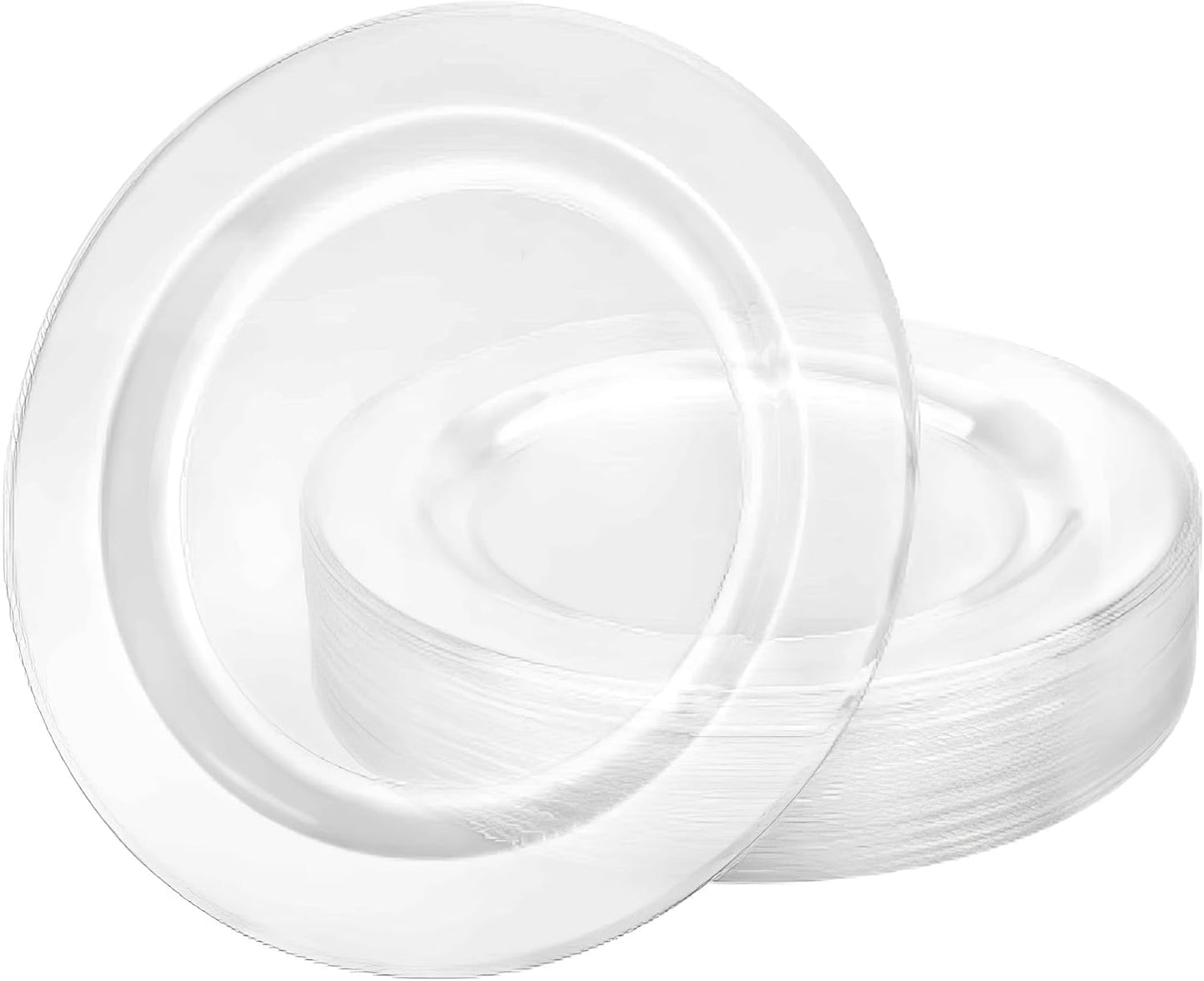 Lillian Tablesettings Premium Quality Heavyweight Plastic Plates China Like. Wedding and Party Dinnerware Plastic Plates 6.25 inc Clear-Value Pack 40