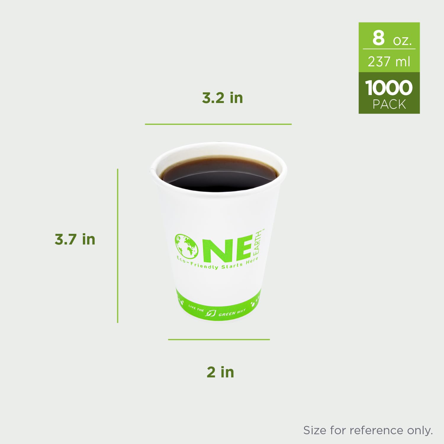 Karat Earth KE-K508 8 oz Eco Print Paper Hot Cup (Case of 1000)
