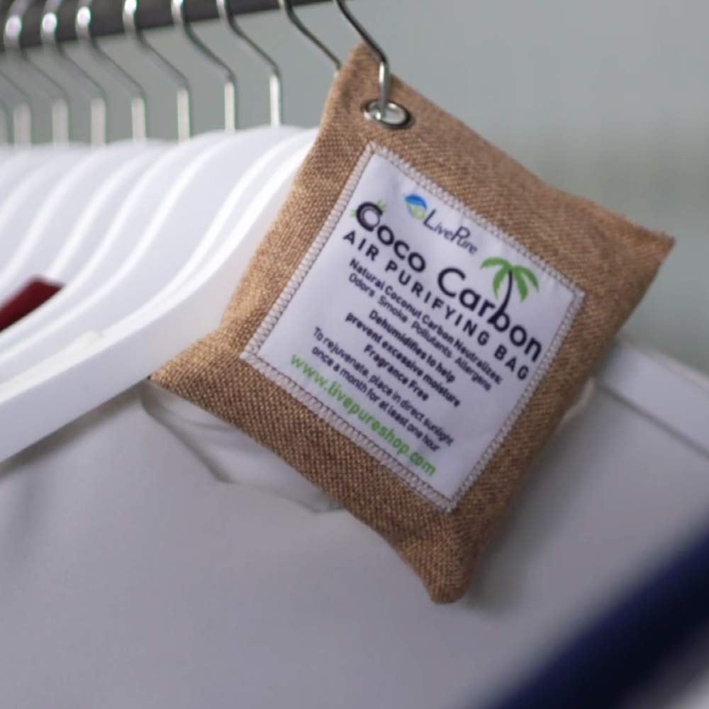 LivePure Natural Cococarbon Air Purifying Bag Value Pack - Mint