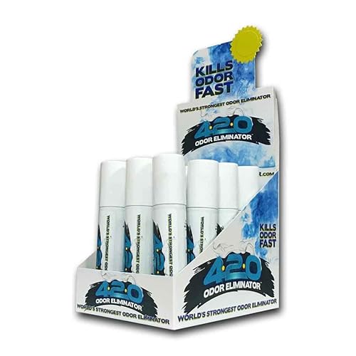 420 Spray Blue - Cannabis Odor Destroying Spray for Eliminating Pot Smoke, Cigarette Smoke or Most Unwanted Odors in Your House, Car or Apartment, So