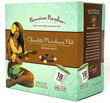 Hawaiian Paradise Coffee Chocolate Macadamia Nut Single Serve Cups 18 Count - Medium Roast - Compatible with Keurig K-Cup Brewers