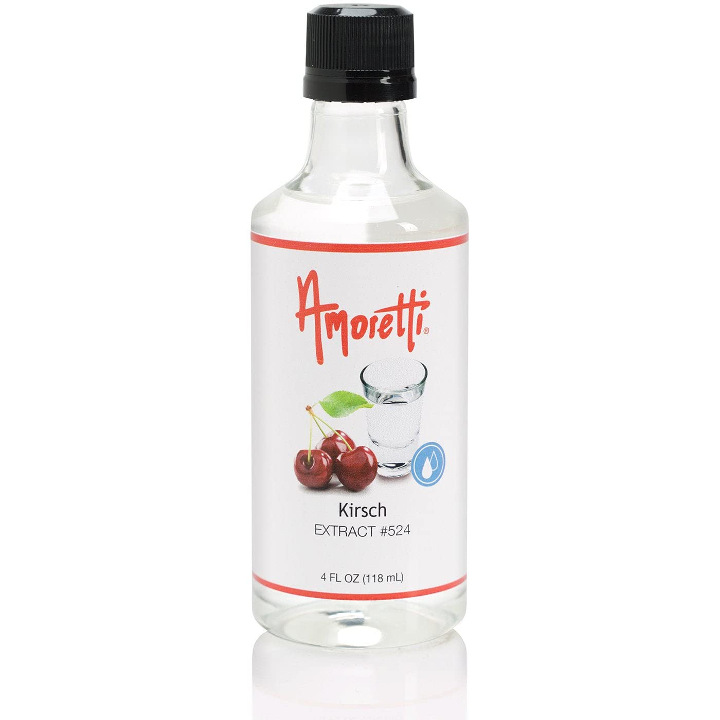 Amoretti - Kirsch Extract Water Soluble 2 oz - Highly Concentrated & Perfect For Pastry, Savory, Brewing, and more, Preservative Free, Vegan, Kosher