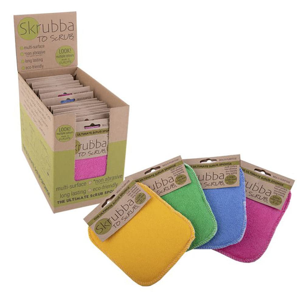 Skrubba Eco Scrub Sponge, Assorted Designs, 12 x 16.5 cm