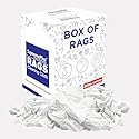 SupremePlus Recycled White T-Shirt Cleaning Rags (25 lbs. Box) - Shop Rags Bulk for Oil, Stain, Grease, Paint, and Auto Cleaning, Multipurpose White