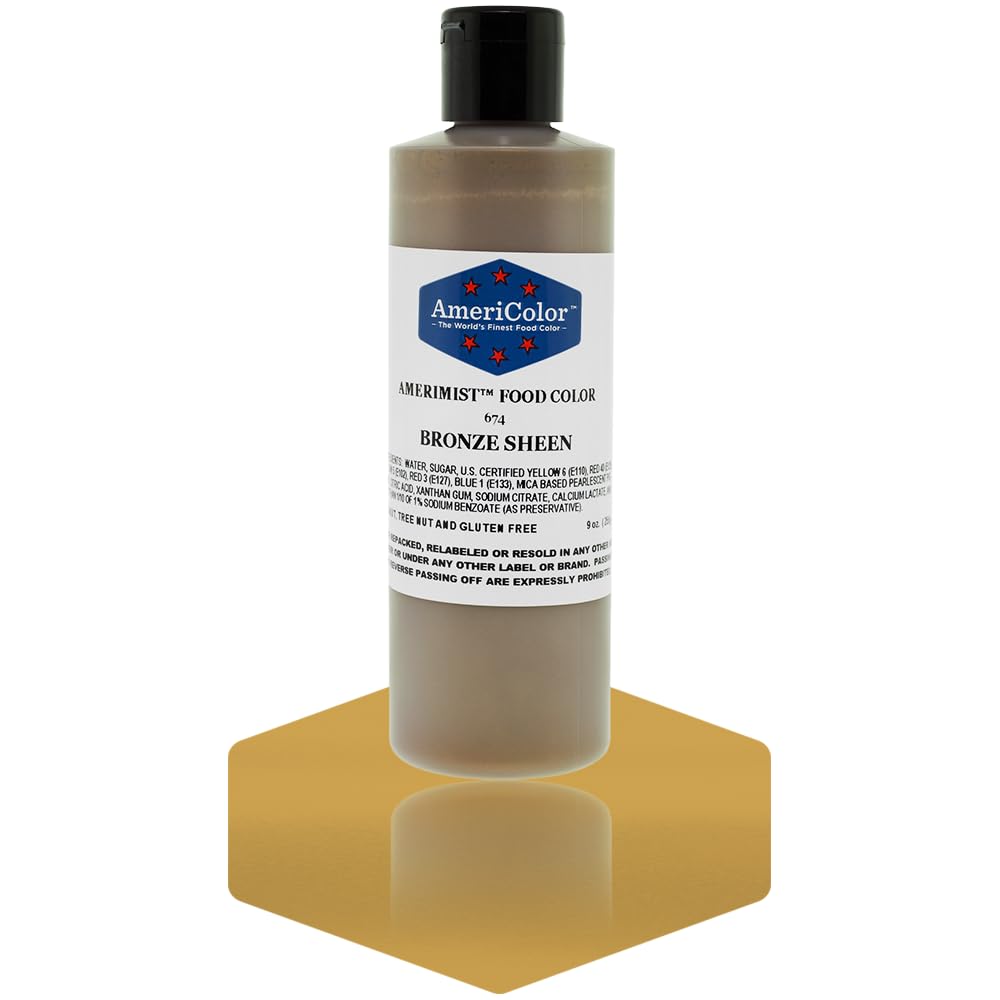 AmeriColor Amerimist Airbrush Color 9 Ounce, Bronze Metallic Sheen