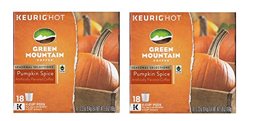 36 Green Mountain Fair Trade Certified Pumpkin Spice K-Cups (2 packs of 18)