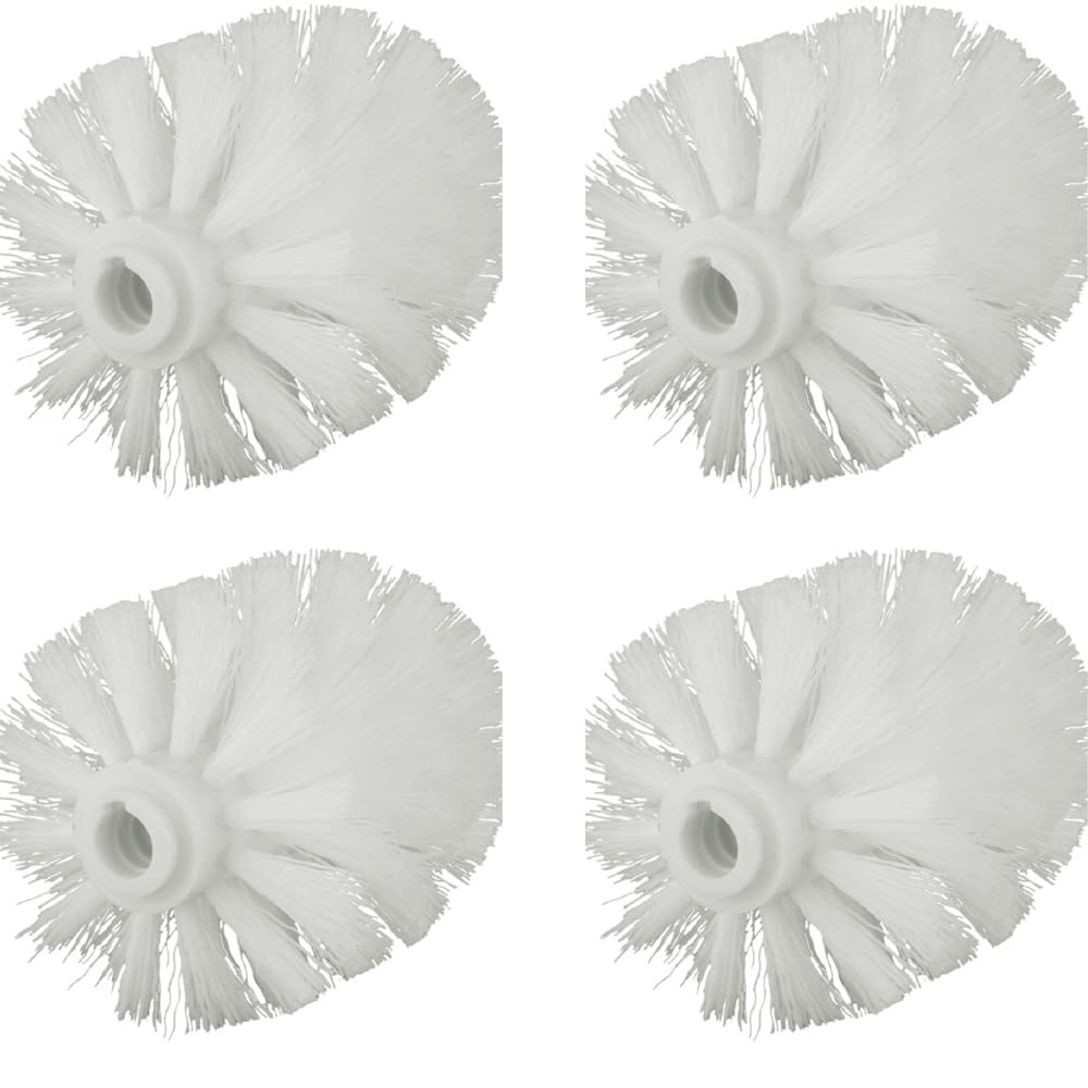 4Pcs Toilet Bowl Brush Replacement Head, Universal Toilet Brush Head Replacement, Ball Shaped Toilet Brushes Heads, for Home Hotel Bathroom Cleaning