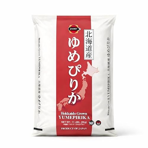 Hokkaido Yumepirika Premium Short-Grain Sushi Rice - Naturally Sweet, Glossy & Sticky Japanese Rice - Perfect for Sushi, Onigiri & Everyday Meals - Product of Japan - 11 lb