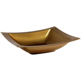 Lillian Tablesettings 10 Count Rectangular Plastic Bowls, 12-Ounce, Gold