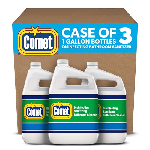 Comet Disinfecting-Sanitizing Bathroom Cleaner, One Gallon Bottle, Case of 3
