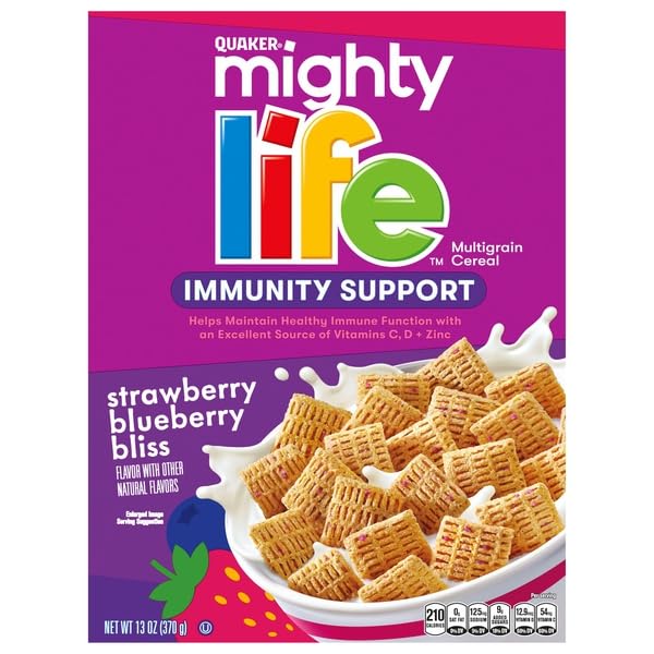 Quaker Cereal, Strawberry Blueberry Bliss Multigrain, 13 Ounce