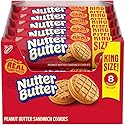 NUTTER BUTTER Peanut Butter Sandwich Cookies, King Size, 10-3.5 oz Snack Packs