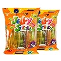Apexy Jelly Straws, Fruit Jelly Filled Strips, Assorted Fruit Flavor, 15.23oz (15.23oz Pack of 2)