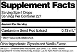 Terravita Cardamom Seed Pod Glycerite Liquid Extract (1:5) - Vanilla Flavored (1 oz, ZIN: 522214) - 3 Pack