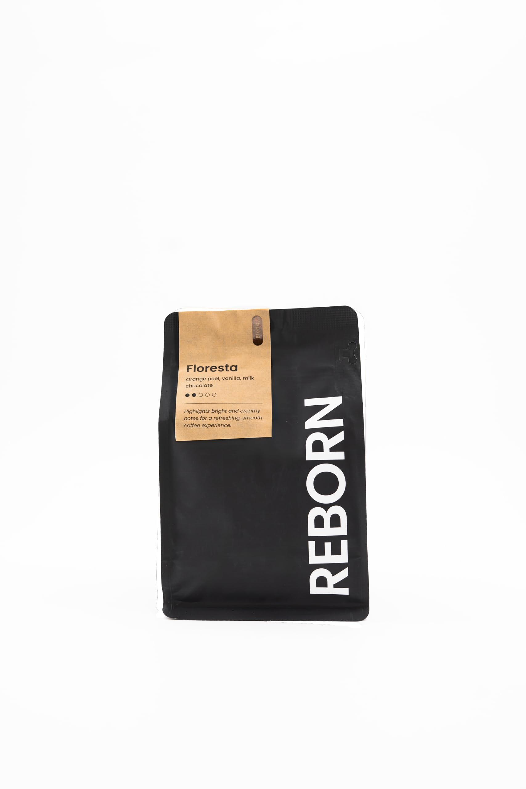 Reborn Coffee Specialty Whole Bean Coffee, Medium Roast, 12 Ounce, Reborn Signature Floresta Espresso Blend, Flavor Notes of Chocolate, Vanilla