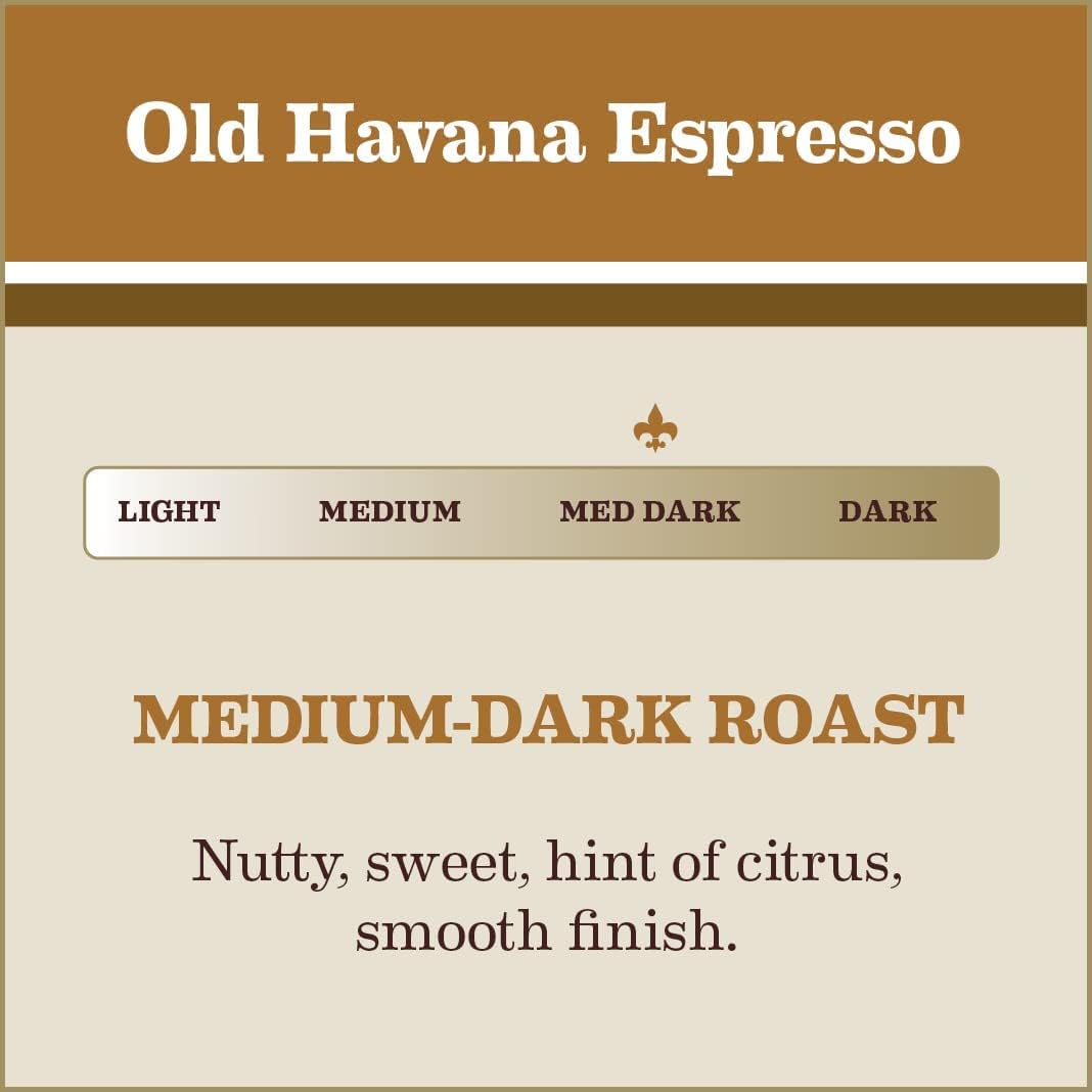 Gaviña Old Havana Espresso Whole Bean Coffee, Medium-Dark Roast, Nutty and Sweet, 32 oz Bag