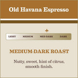 Gaviña Old Havana Espresso Whole Bean Coffee, Medium-Dark Roast, Nutty and Sweet, 32 oz Bag