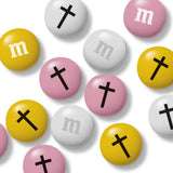 M&M’S Milk Chocolate Baptism for Girl Candy, 2 lb Bag of Bulk Candy with Printed Cross Clip Art, Perfect for Christening Gifts, Cupcakes, Party