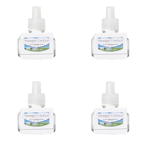 Yankee Candle Clean Cotton Electric Home Fragrance Scent Plug Refill (Pack of 4)