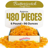 Snackathon Individually Wrapped Bulk Hard Candy Discs (6 Pound, Butterscotch)